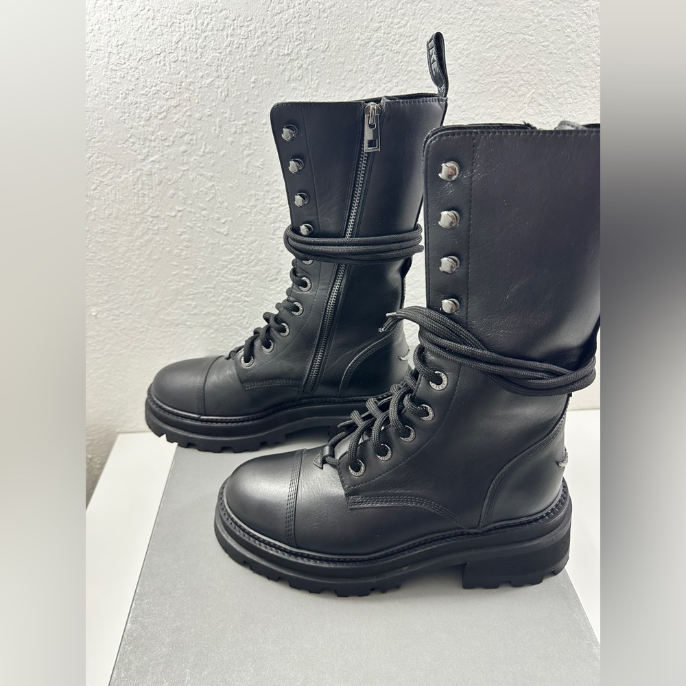 Zadig & Voltaire Women's Ride Block Heel High Ankle Boots size 39 (US 8) Black - Picture 10 of 14